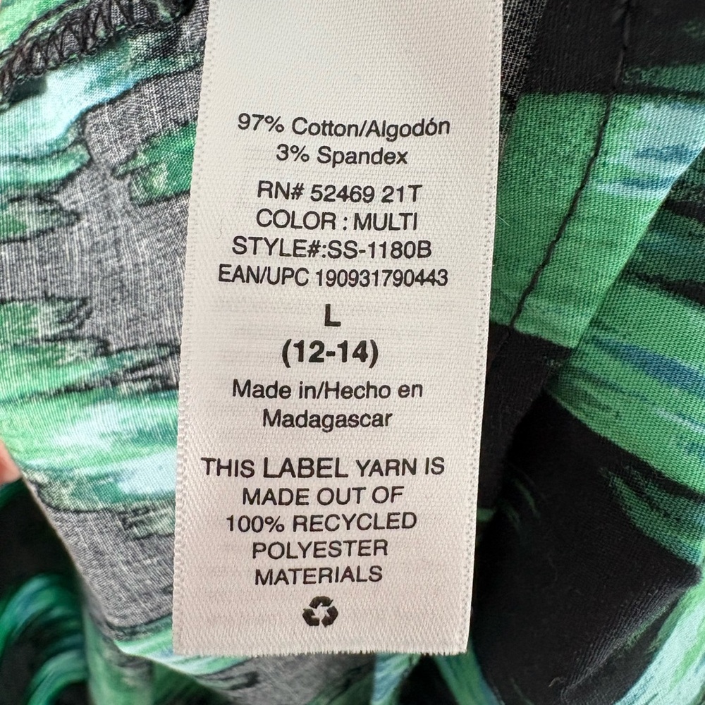 Scoop Green Ikat Midi Dress, Boho Chic Rich Mom Size L - Picture 8 of 9
